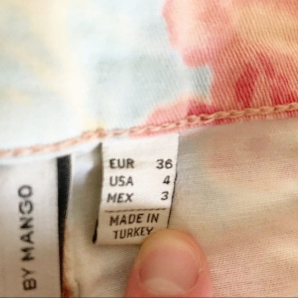 MNG by Mango Floral Skinny Jeans Size 4 - Picture 9 of 10